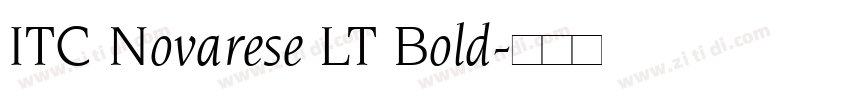 ITC Novarese LT Bold字体转换
